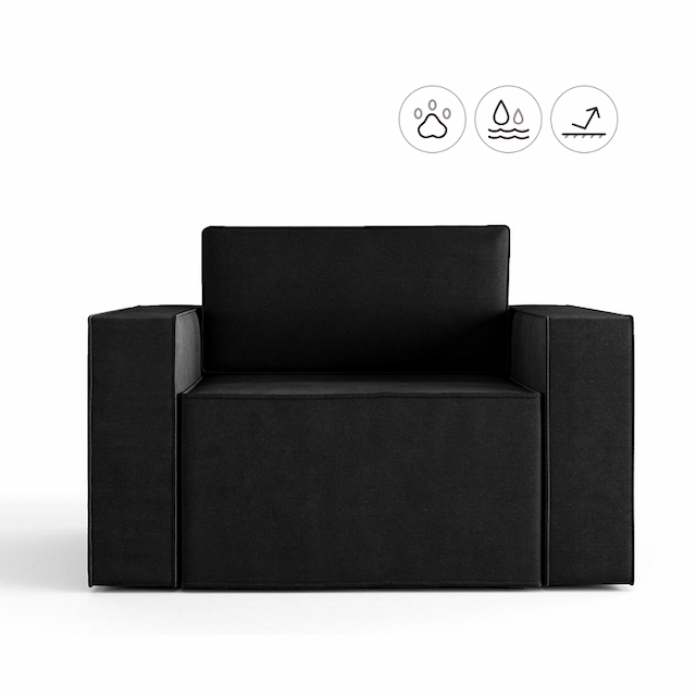 Кресло Мастерфабрик Камо Saga dark grey ткань рогожка