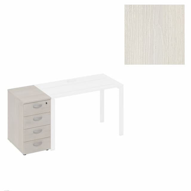 Тумба приставная 4-х ящичная с замком Юнитекс А4 (42x60x75) А4 9220 ДШ дуб шамони