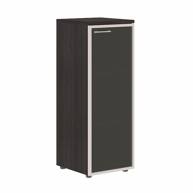 Шкаф колонка Skyland с стеклянной дверью в алюминиевой раме (R) и топом XMC 42.7(R) дуб юкон 432х432х1190 XT