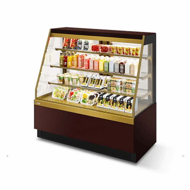 Витрина кондитерская Chilz VETE II KUB OFT 90 ВК214 (шоколад/золотой глянец)