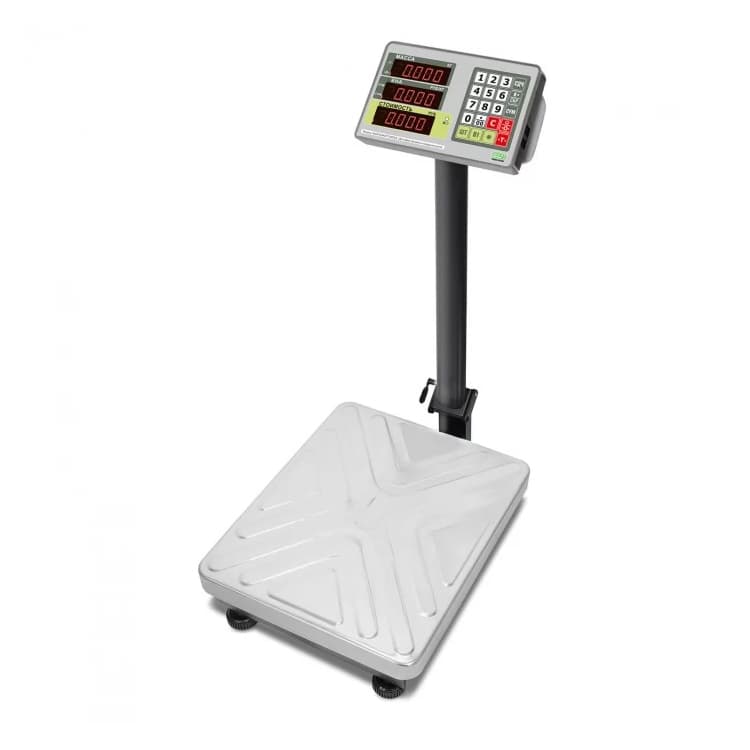 Торговые напольные весы MERTECH M-ER 335 ACPU-60.10 "TURTLE" с расчетом стоимости товара LED