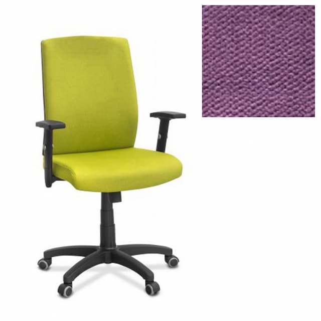 Офисное кресло для персонала Юнитекс Alfa A/SL/1D ткань Сахара фиолетовая С33