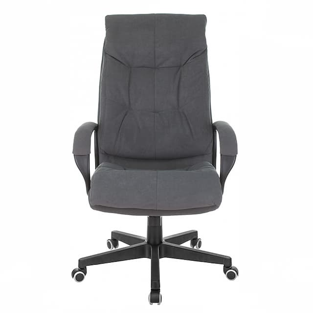 Кресло руководителя Бюрократ CH-824 Fabric серый Alfa 44 крестов. пластик