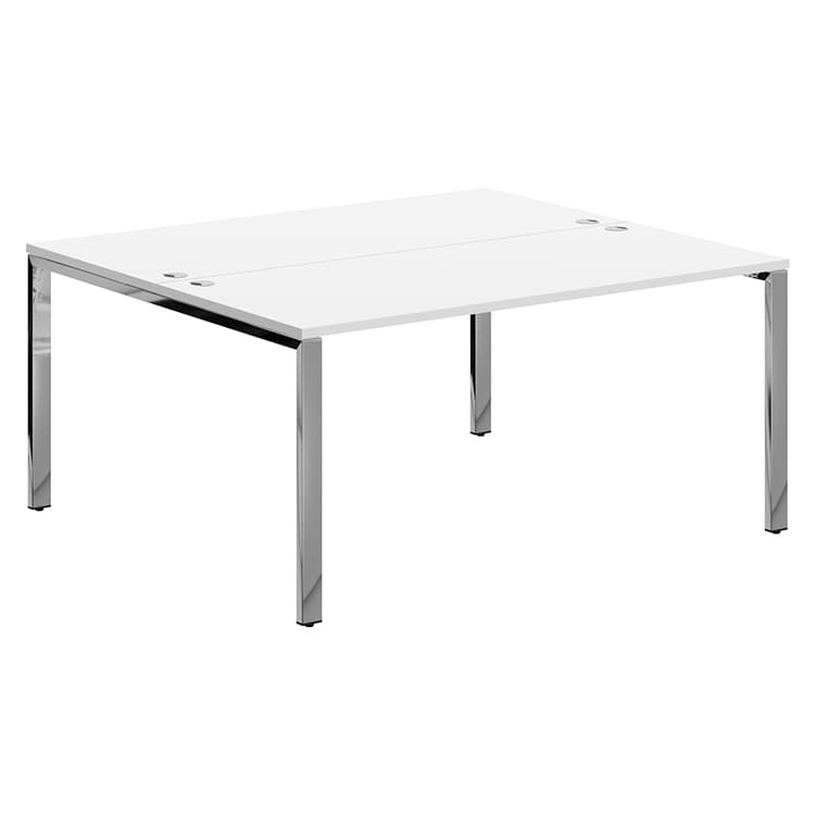 Стол 2-х местный Skyland XGWST 1614.1 белый/нержавеющая сталь1600х1400х750 XTEN GLOSS