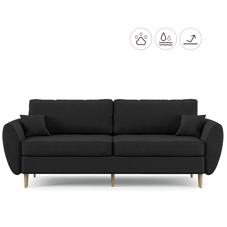 Диван Мастерфабрик Баако Saga dark grey ткань рогожка