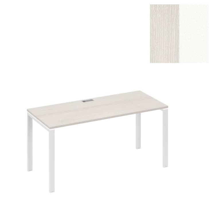 Стол письменный Юнитекс А4 на металлокаркасе UNO А4 Б1 016 ДШ (180x70x75) дуб шамони/металлокаркас белый