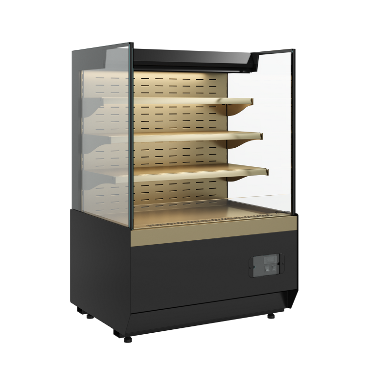 Витрина холодильная Carboma Cube 2 KC70 VM 1,3-2 STANDARD открытая, горка прямая боковина (версия 2.0) (9005-0109)