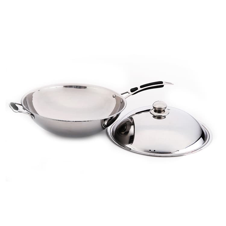 Сковорода WOK INDOKOR WIND36AL нержавеющая сталь 36см крышка ручка с силиконовой вставкой