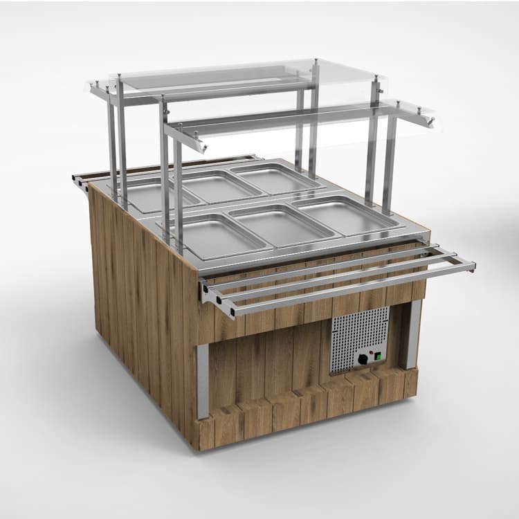 Мармит вторых блюд длиной 1505 мм сдвоенного шведского стола Челябторгтехника RМ43А2