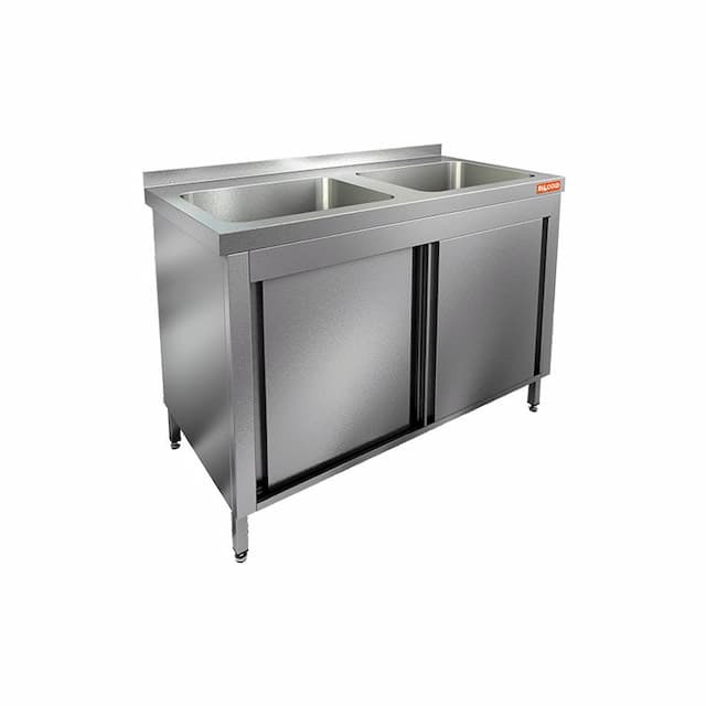 Стол купе с ванной моечной Hicold НСЗК2М-12/7Б